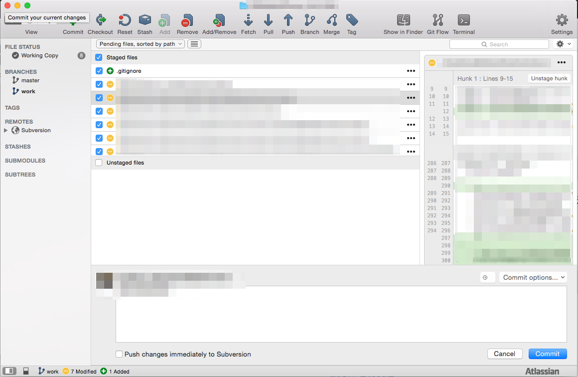 SourceTree commit