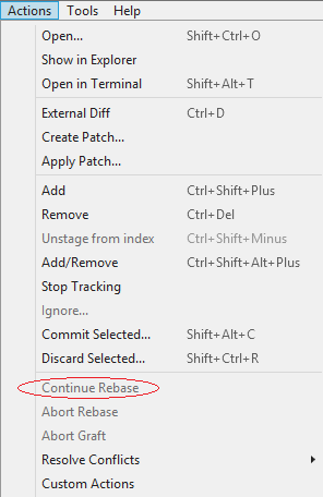 SourceTree continue rebase